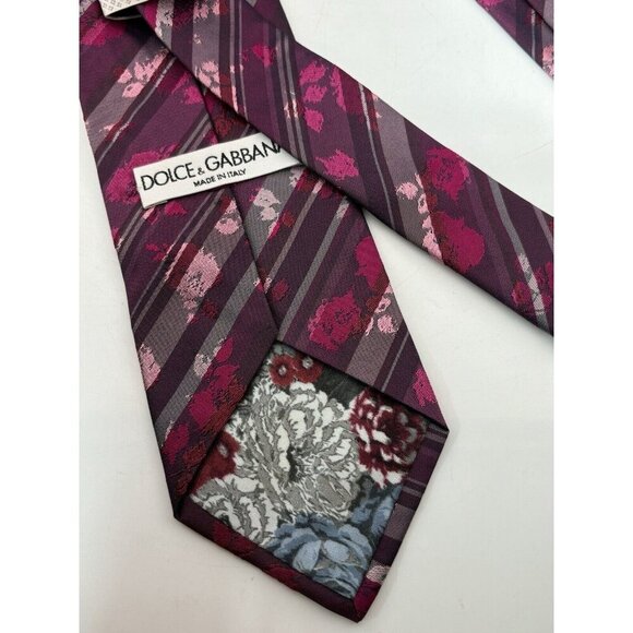 VTG ASSORTED LOT OF 3 - Purple Silk Ties Made in Italy - Abstract Retro Patterns - Picture 8 of 13